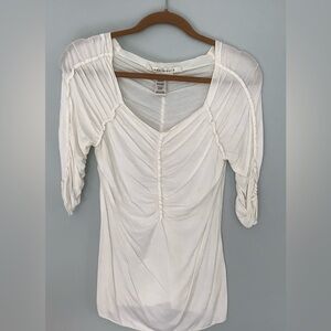 Elegant blouse with rushing